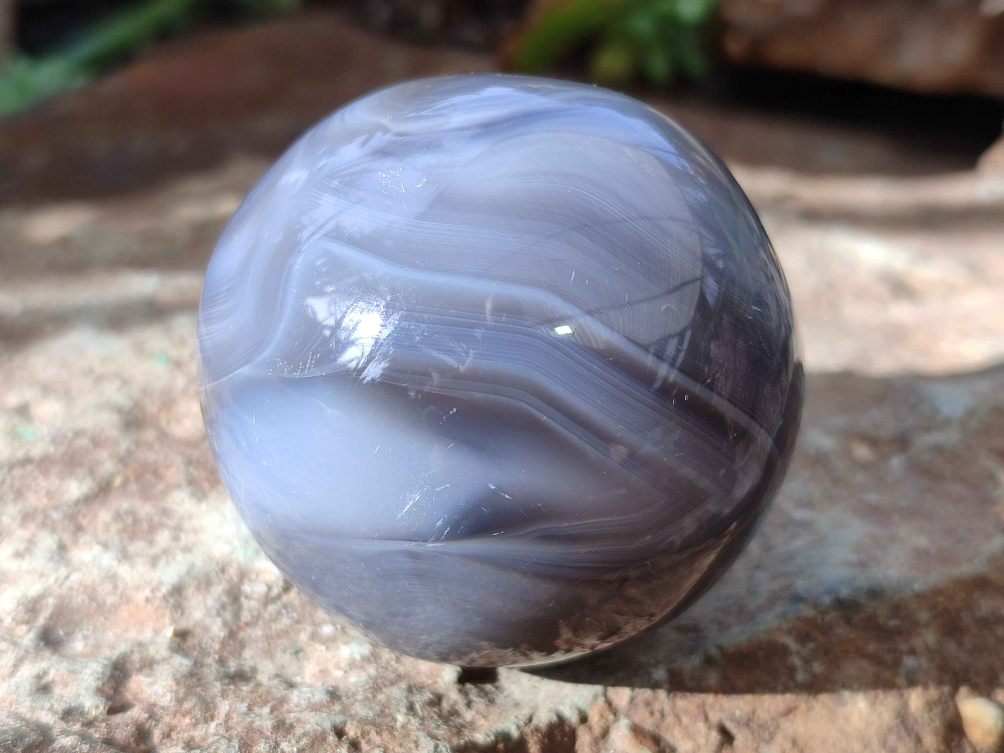Polished Banded Agate Spheres x 4 From Madagascar - Toprock Gemstones and Minerals 