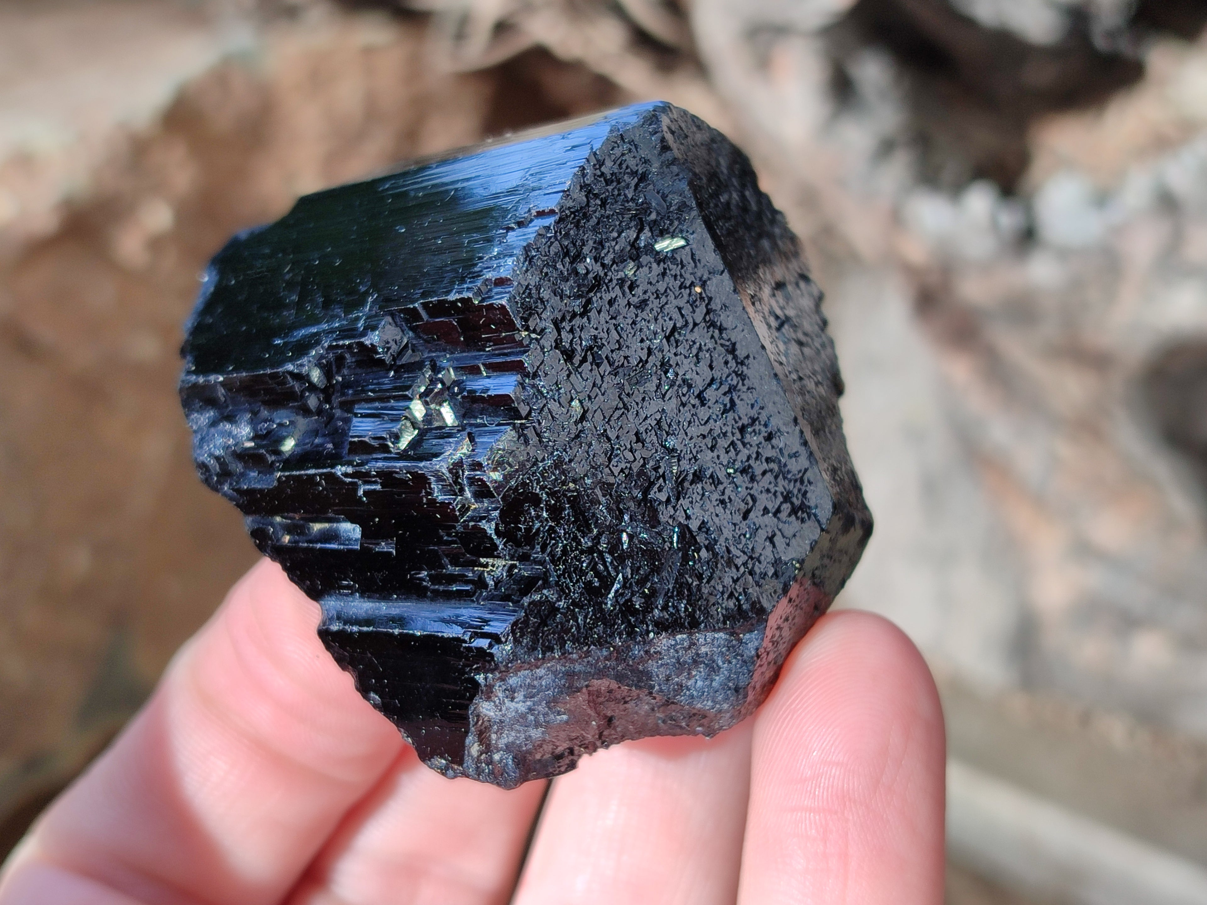 Natural Schorl Black Tourmaline with Hyalite Opal and one with Aquamarine Beryl x 6 From Erongo, Namibia - Toprock Gemstones and Minerals 