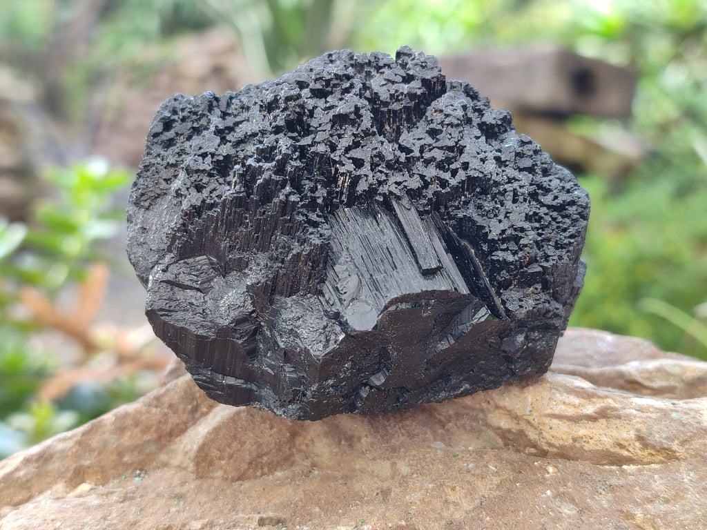 Natural Schorl Black Tourmaline with Hyalite Opal and one with Aquamarine Beryl x 6 From Erongo, Namibia - Toprock Gemstones and Minerals 