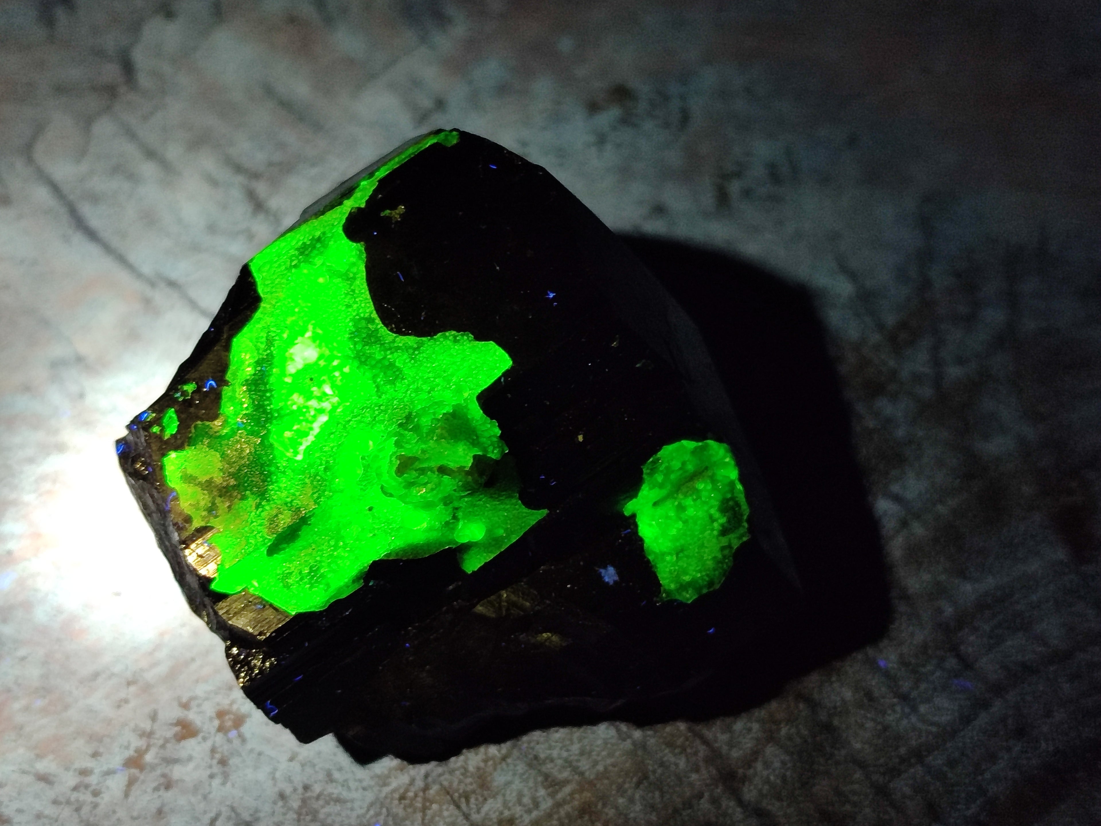 Natural Schorl Black Tourmaline with Hyalite Opal and one with Aquamarine Beryl x 6 From Erongo, Namibia - Toprock Gemstones and Minerals 