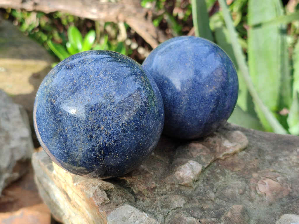 Polished Lazulite Free Forms x 4 From Madagascar - Toprock Gemstones and Minerals 