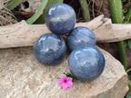 Polished Lazulite Free Forms x 4 From Madagascar - Toprock Gemstones and Minerals 