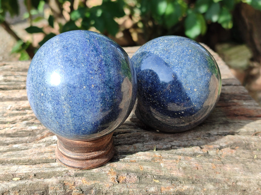 Polished Lazulite Free Forms x 4 From Madagascar - Toprock Gemstones and Minerals 