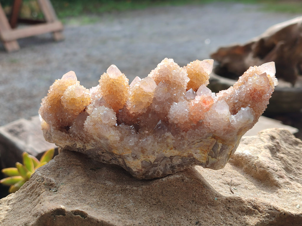 Natural Amethyst Spirit Quartz Clusters x 2 From Boekenhouthoek, South Africa - Toprock Gemstones and Minerals 
