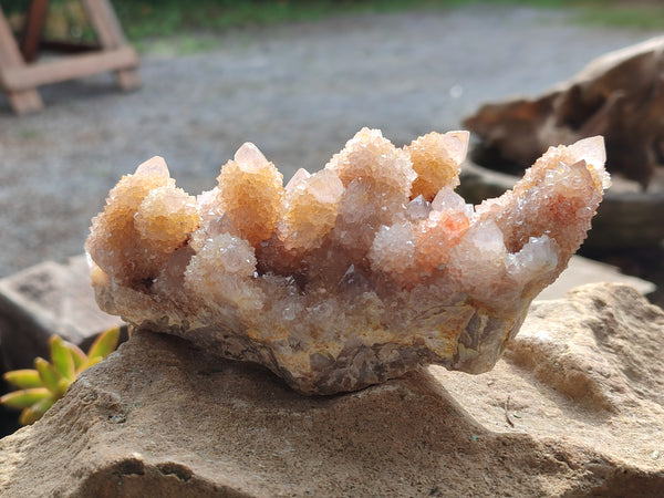 Natural Amethyst Spirit Quartz Clusters x 2 From Boekenhouthoek, South Africa