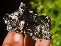 Natural Schorl Black Tourmaline with Hyalite Opal x 20 From Erongo, Namibia - Toprock Gemstones and Minerals 