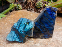 Polished On One Side Labradorite Plates x 24 From Tulear, Madagascar - Toprock Gemstones and Minerals 