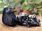 Natural Schorl Black Tourmaline Specimens x 2 From Erongo, Namibia - Toprock Gemstones and Minerals 