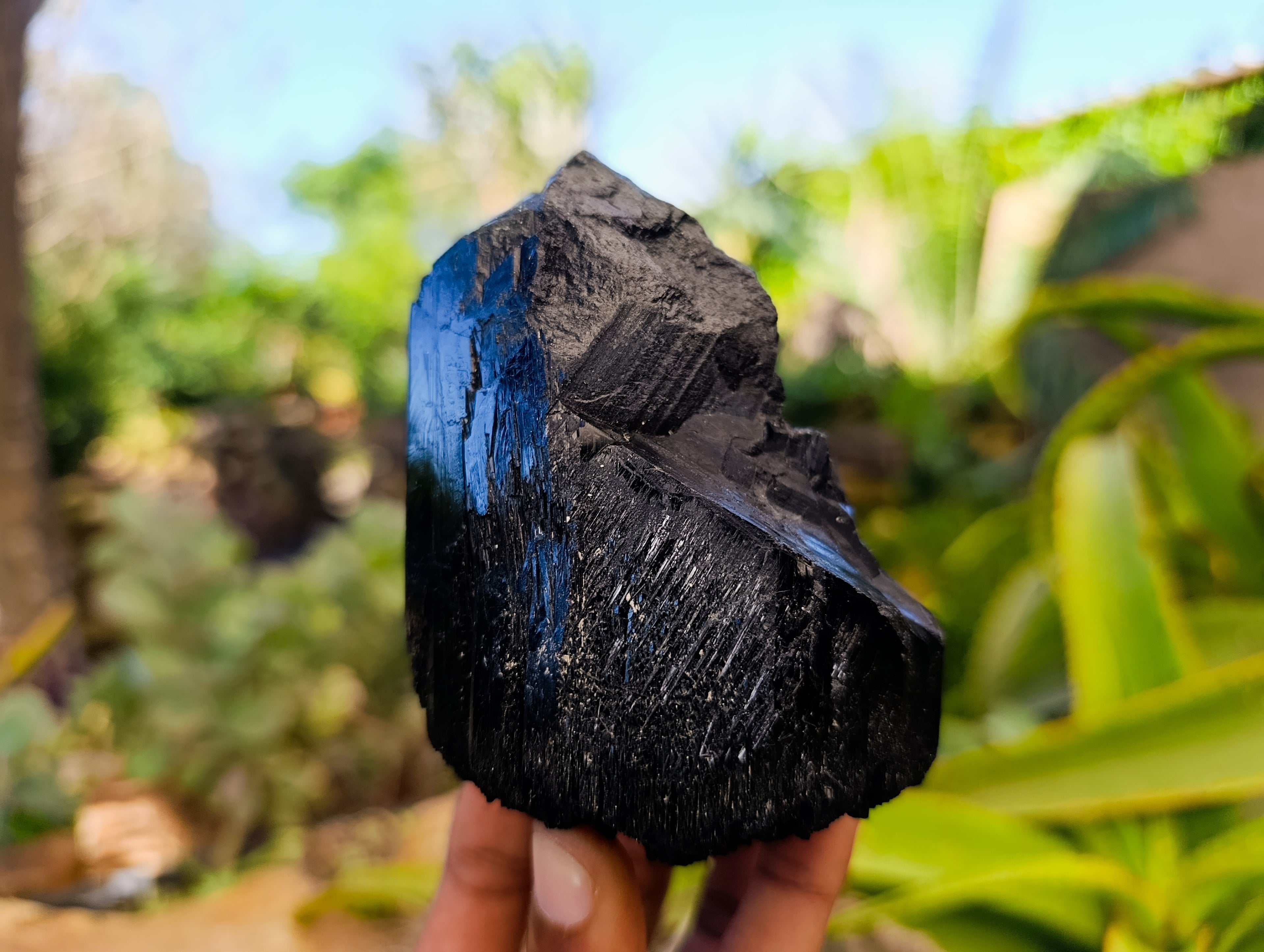 Natural Schorl Black Tourmaline Specimens x 2 From Erongo, Namibia - Toprock Gemstones and Minerals 