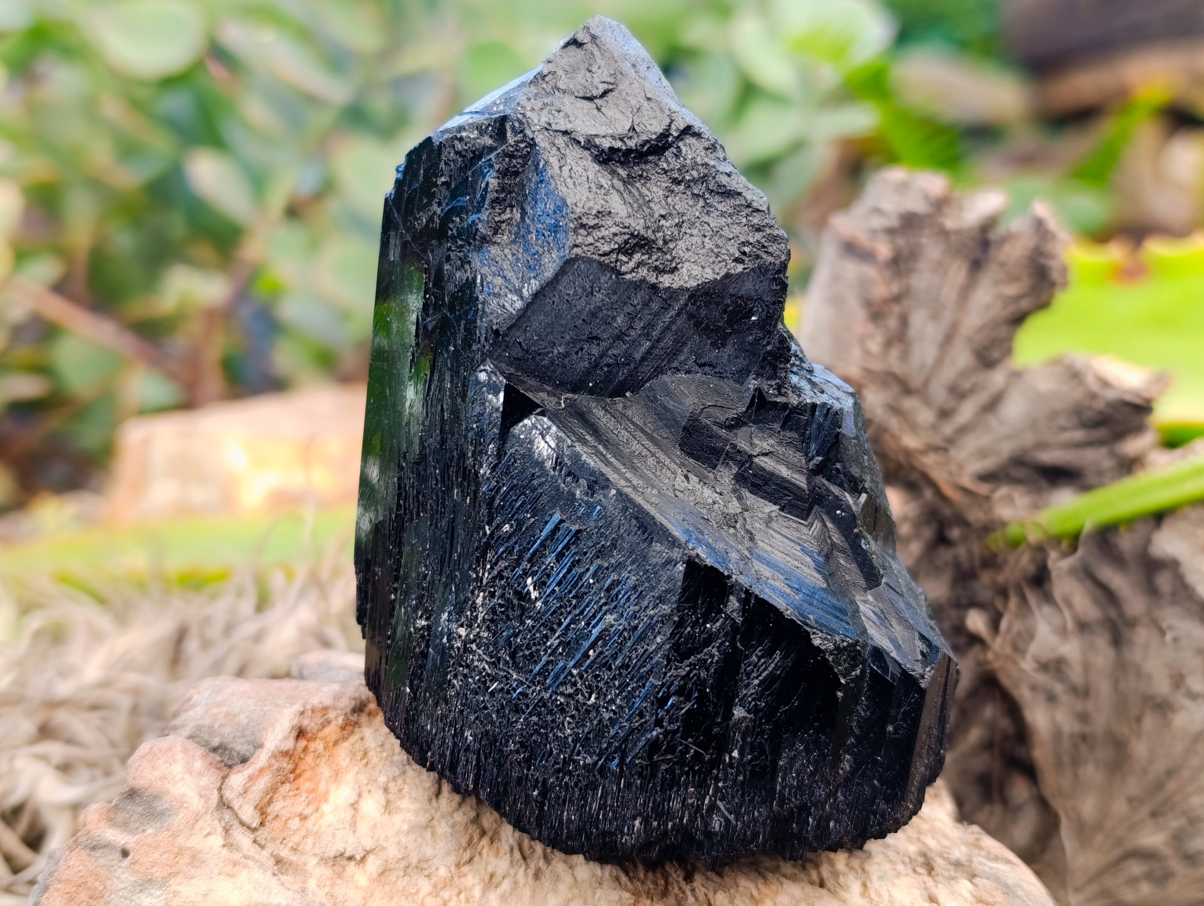 Natural Schorl Black Tourmaline Specimens x 2 From Erongo, Namibia - Toprock Gemstones and Minerals 