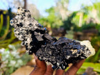 Natural Schorl Black Tourmaline Specimens x 2 From Erongo, Namibia - Toprock Gemstones and Minerals 