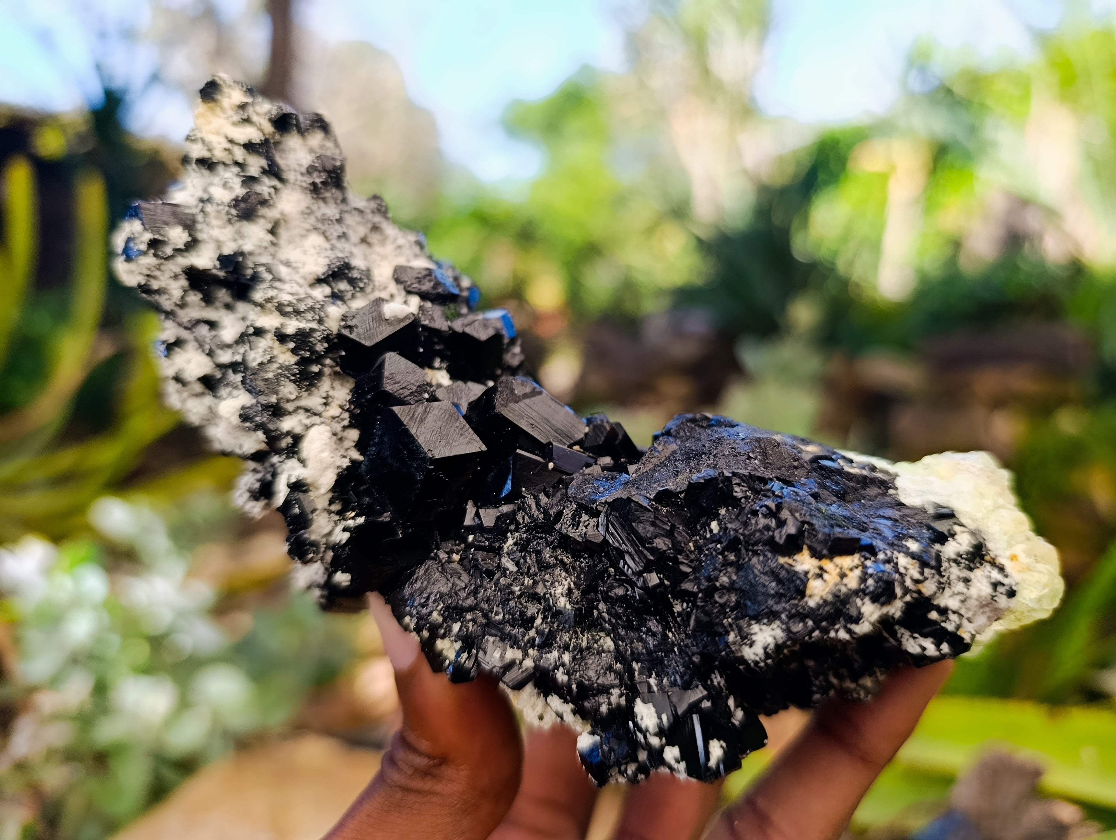 Natural Schorl Black Tourmaline Specimens x 2 From Erongo, Namibia - Toprock Gemstones and Minerals 