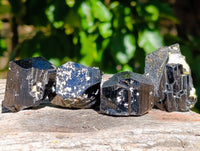 Natural Schorl Black Tourmaline with Hyalite Opal x 12 From Erongo, Namibia