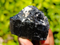Natural Schorl Black Tourmaline with Hyalite Opal x 12 From Erongo, Namibia