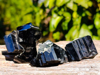 Natural Schorl Black Tourmaline with Hyalite Opal x 20 From Erongo, Namibia