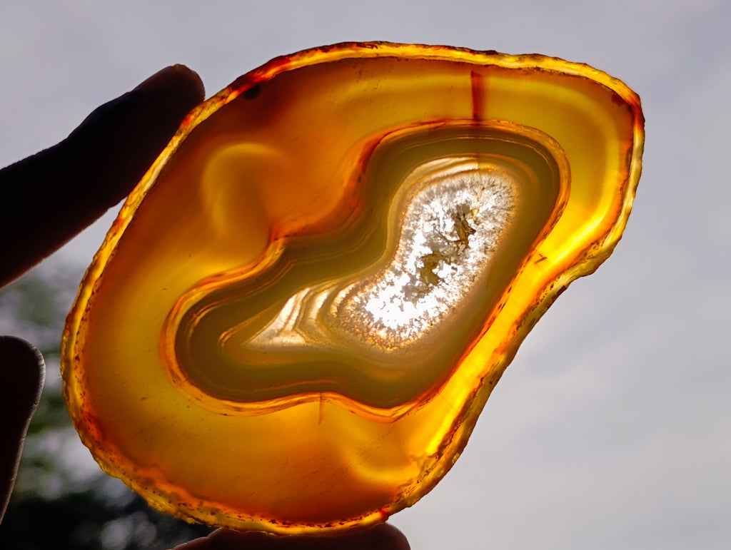 Polished Banded Agate Slices x 12 From Madagascar - Toprock Gemstones and Minerals 