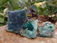 Natural Drusy Coated Chrysocolla with Malachite x 6 From Lupoto Mine, Congo - Toprock Gemstones and Minerals 