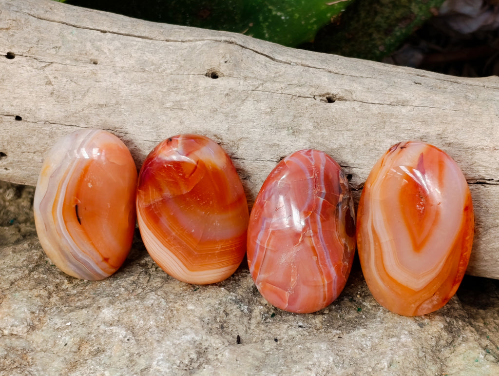 Polished Carnelian Palm Stones x 35 From Madagascar - Toprock Gemstones and Minerals 