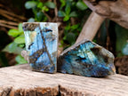 Polished On One Side Labradorite Plates x 35 From Madagascar - Toprock Gemstones and Minerals 