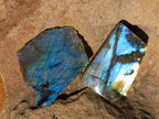 Polished On One Side Labradorite Plates x 35 From Madagascar - Toprock Gemstones and Minerals 