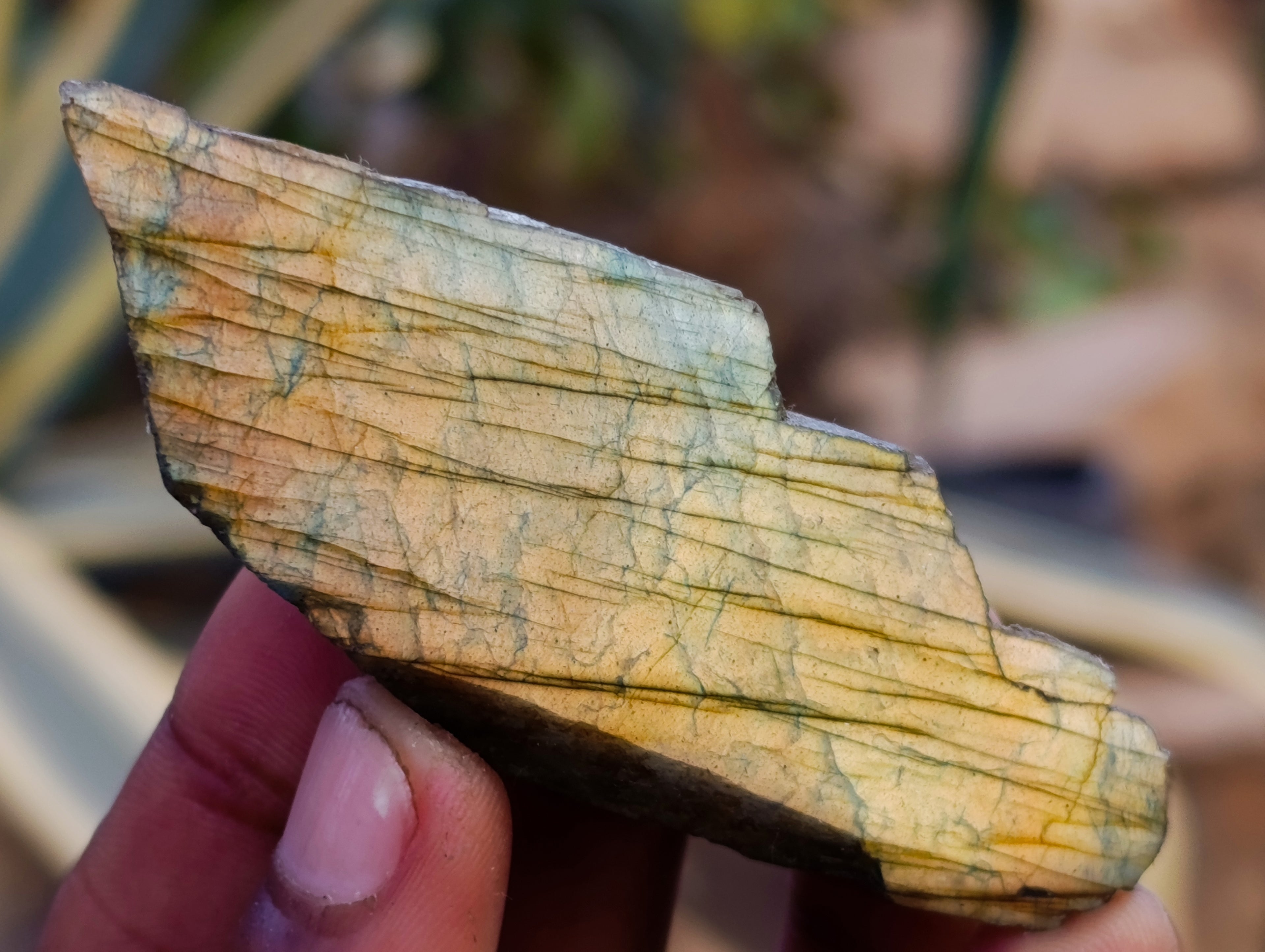 Polished On One Side Labradorite Plates x 35 From Madagascar - Toprock Gemstones and Minerals 