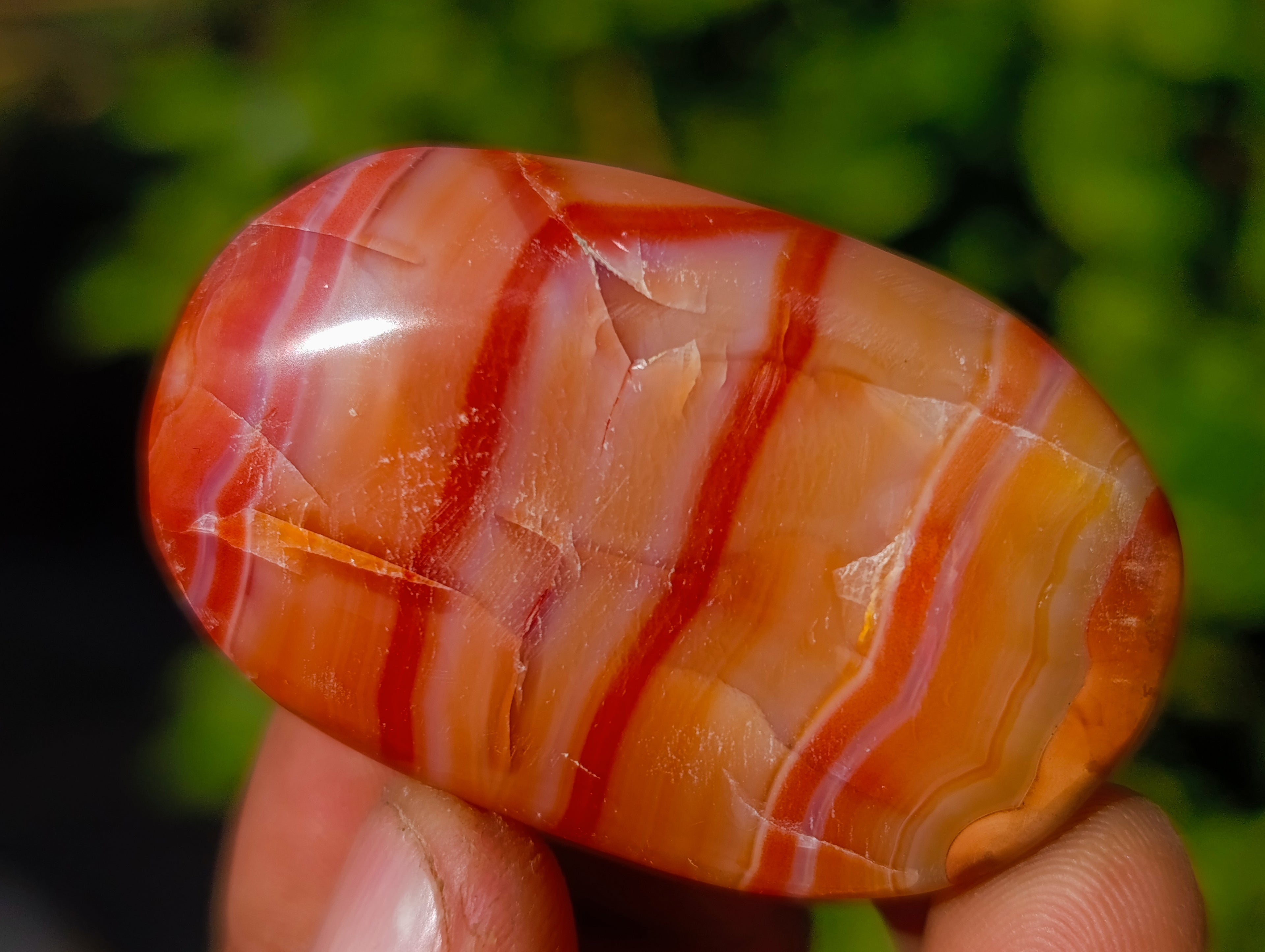 Polished Small Carnelian Agate "Jewellery" Palm Stones x 35 From Madagascar - Toprock Gemstones and Minerals 