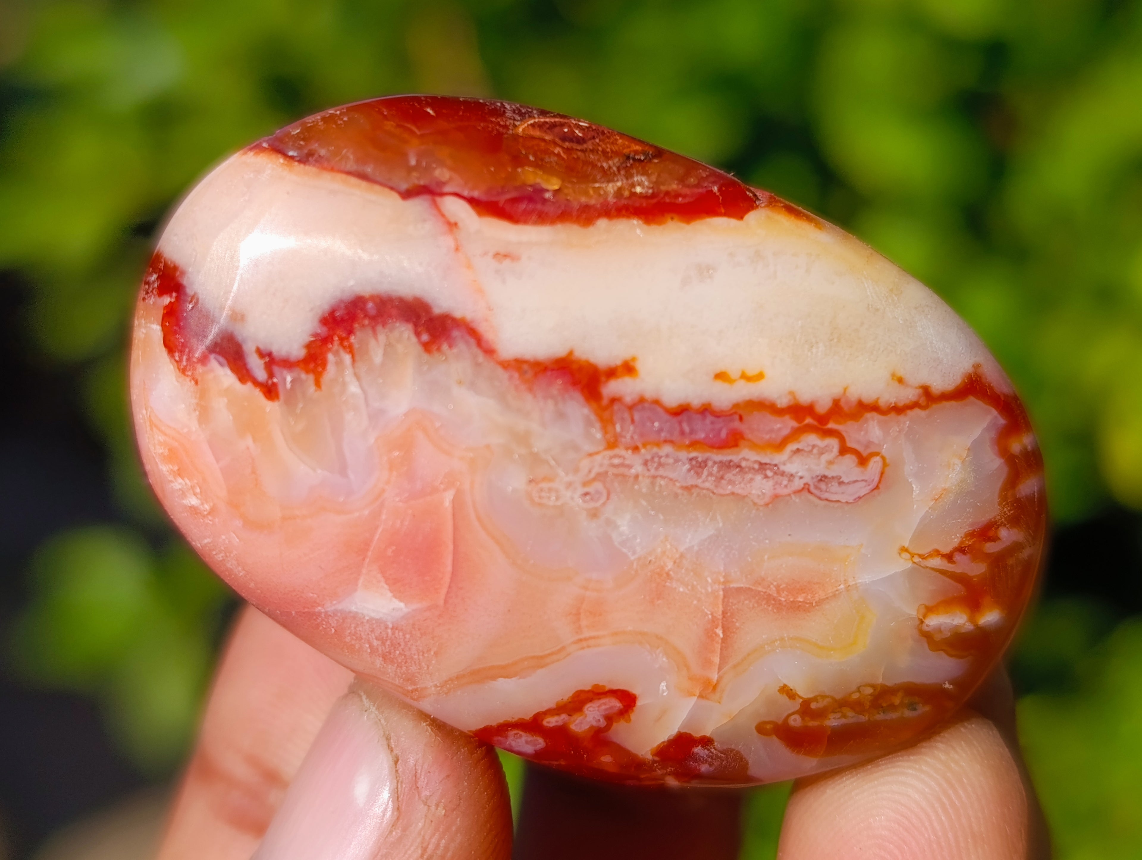 Polished Small Carnelian Agate "Jewellery" Palm Stones x 35 From Madagascar - Toprock Gemstones and Minerals 