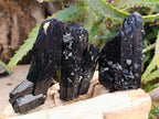 Natural Schorl Black Tourmaline with Fibrous and Needle Formations x 6 From Erongo, Namibia - Toprock Gemstones and Minerals 