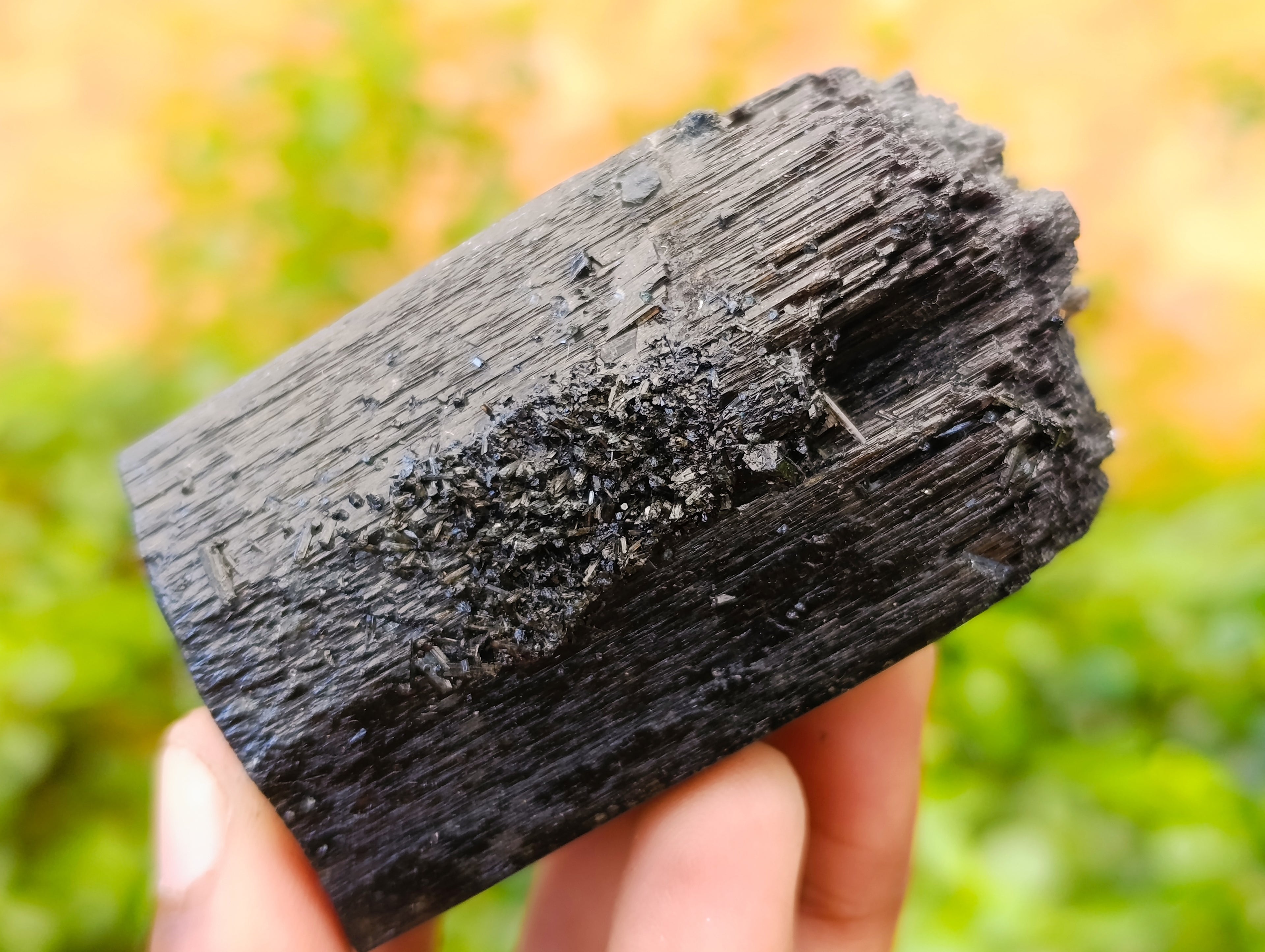 Natural Schorl Black Tourmaline with Fibrous and Needle Formations x 6 From Erongo, Namibia - Toprock Gemstones and Minerals 