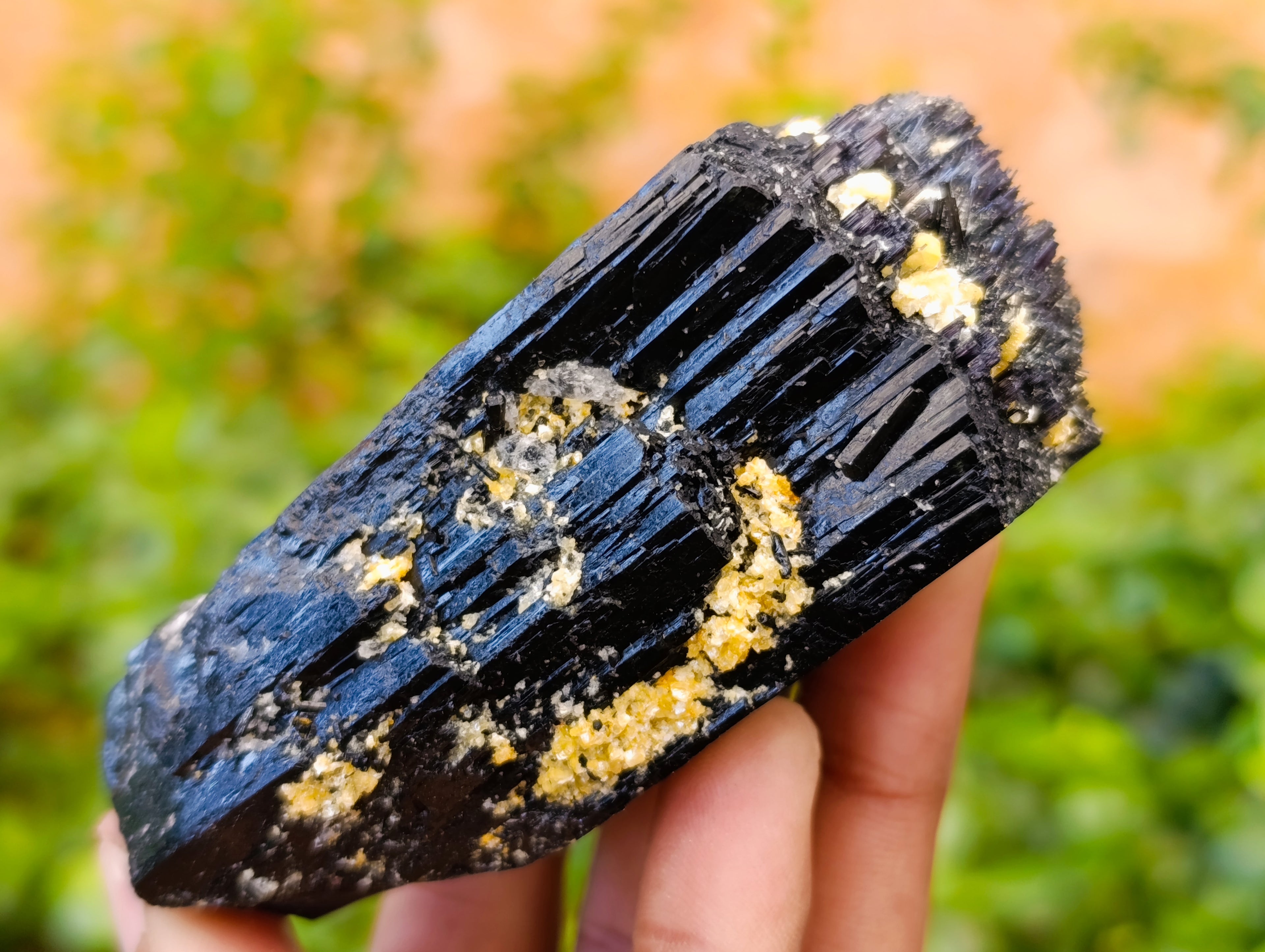 Natural Schorl Black Tourmaline with Fibrous and Needle Formations x 6 From Erongo, Namibia - Toprock Gemstones and Minerals 