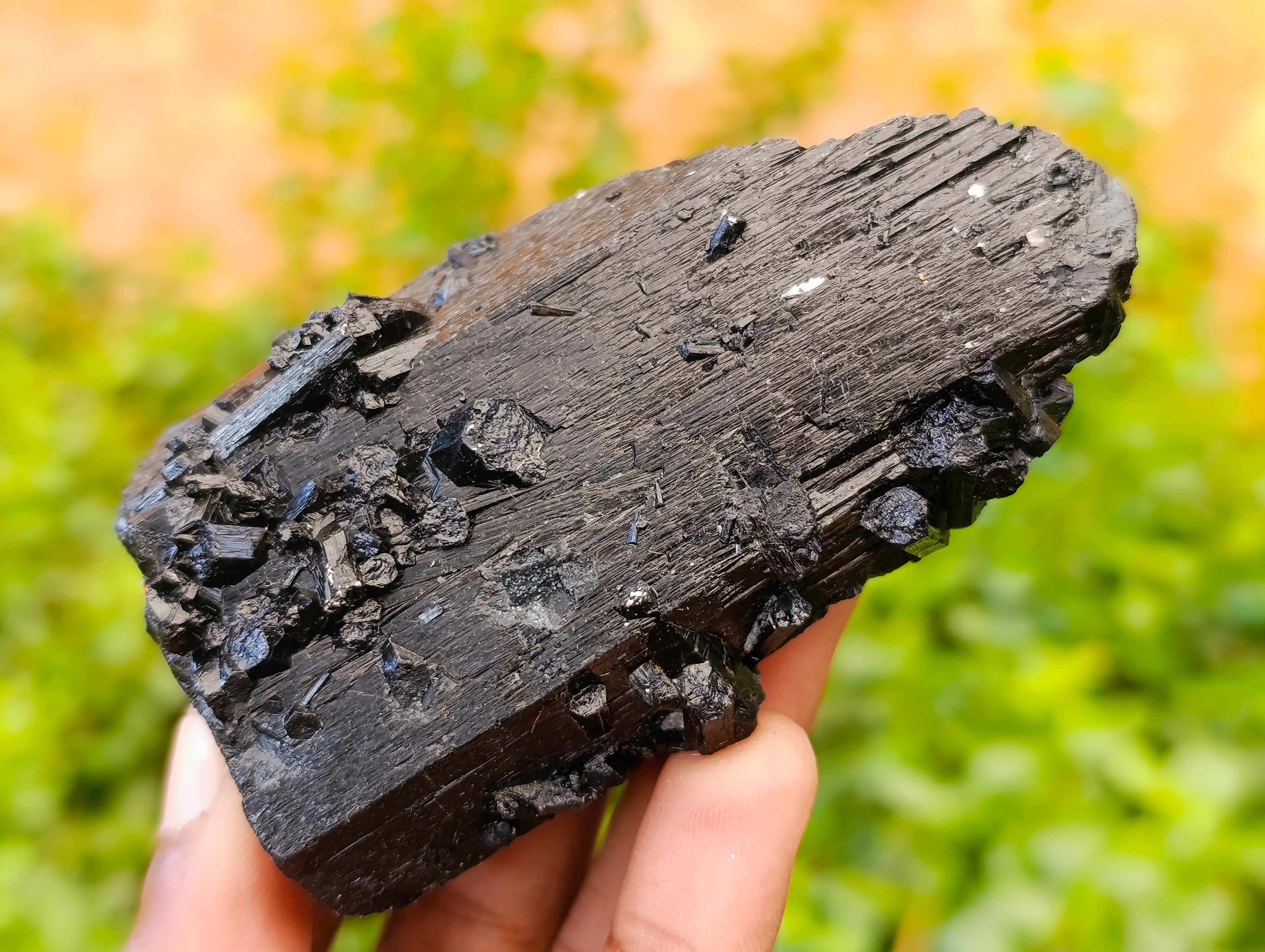 Natural Schorl Black Tourmaline with Fibrous and Needle Formations x 6 From Erongo, Namibia - Toprock Gemstones and Minerals 