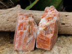Natural Rhombohedral Sunset Orange Calcite Specimens x 12 From Spitzkop, Namibia - Toprock Gemstones and Minerals 