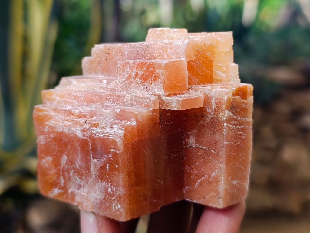 Natural Rhombohedral Sunset Orange Calcite Specimens x 12 From Spitzkop, Namibia - Toprock Gemstones and Minerals 