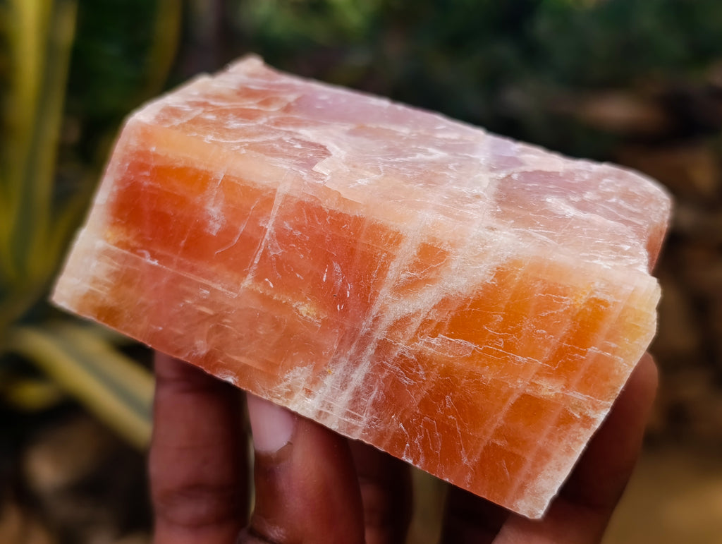 Natural Rhombohedral Sunset Orange Calcite Specimens x 12 From Spitzkop, Namibia - Toprock Gemstones and Minerals 