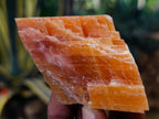 Natural Rhombohedral Sunset Orange Calcite Specimens x 12 From Spitzkop, Namibia - Toprock Gemstones and Minerals 