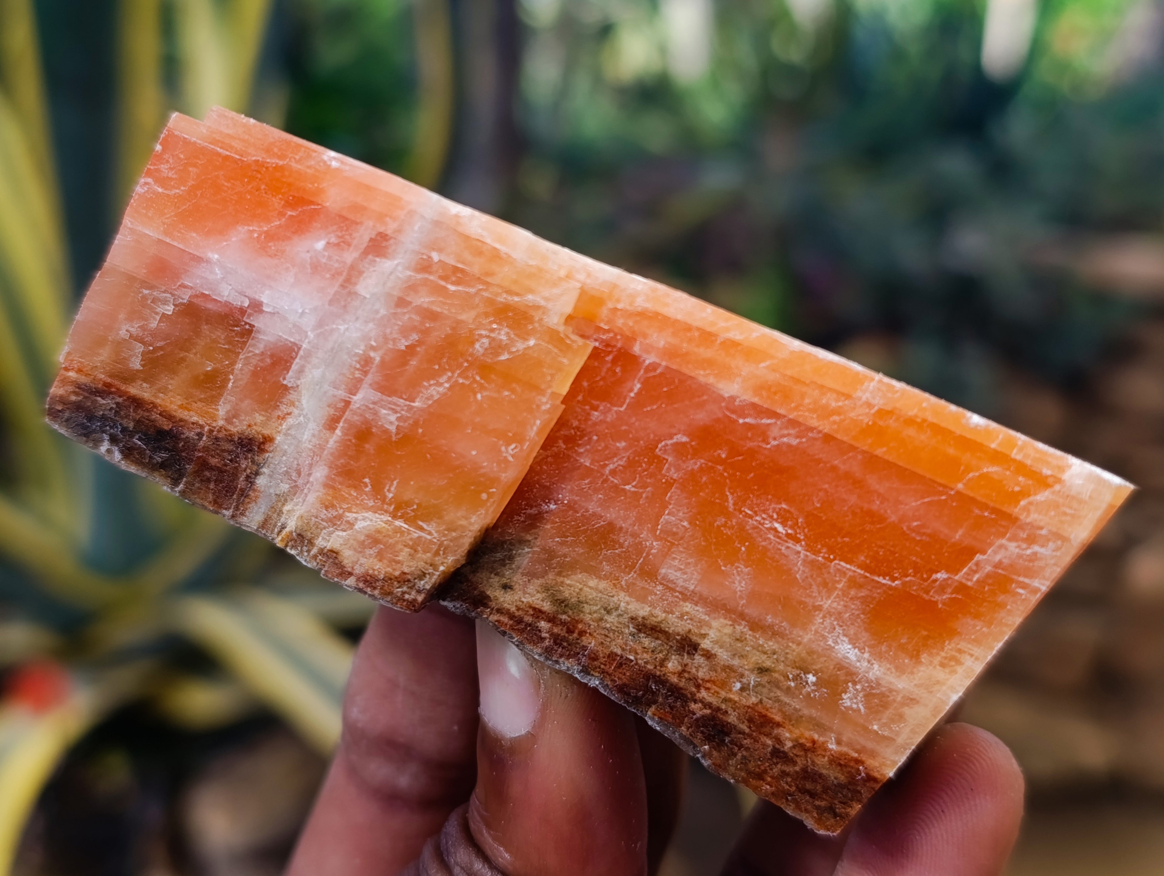 Natural Rhombohedral Sunset Orange Calcite Specimens x 12 From Spitzkop, Namibia - Toprock Gemstones and Minerals 