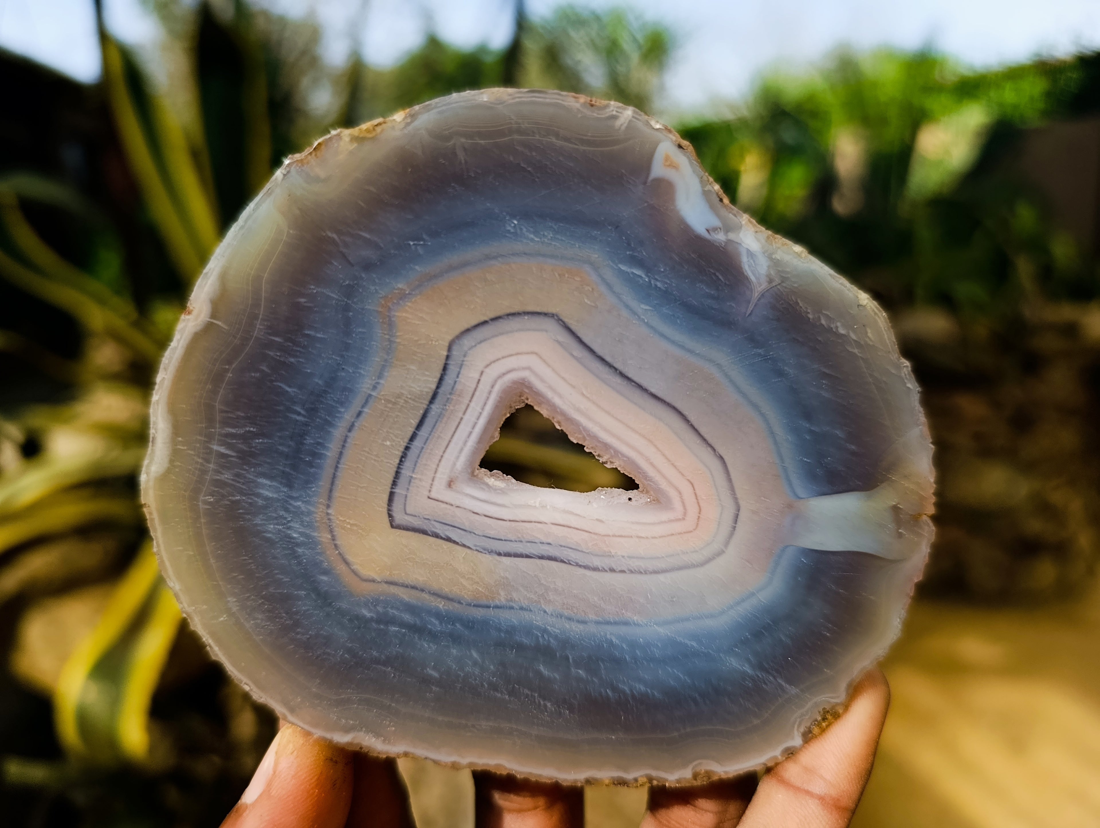 Polished Banded Agate Slices x 12 From Madagascar - Toprock Gemstones and Minerals 