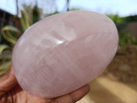 Polished Rose Quartz Standing Free Forms x 3 From Ambatondrazaka, Madagascar