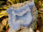 Natural Blue Lace Agate Geodes x 4 From Nsanje, Malawi - Toprock Gemstones and Minerals 
