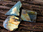 Polished On One Side Labradorite Plates x 35 From Madagascar - Toprock Gemstones and Minerals 