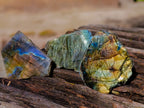 Polished On One Side Labradorite Plates x 35 From Madagascar - Toprock Gemstones and Minerals 