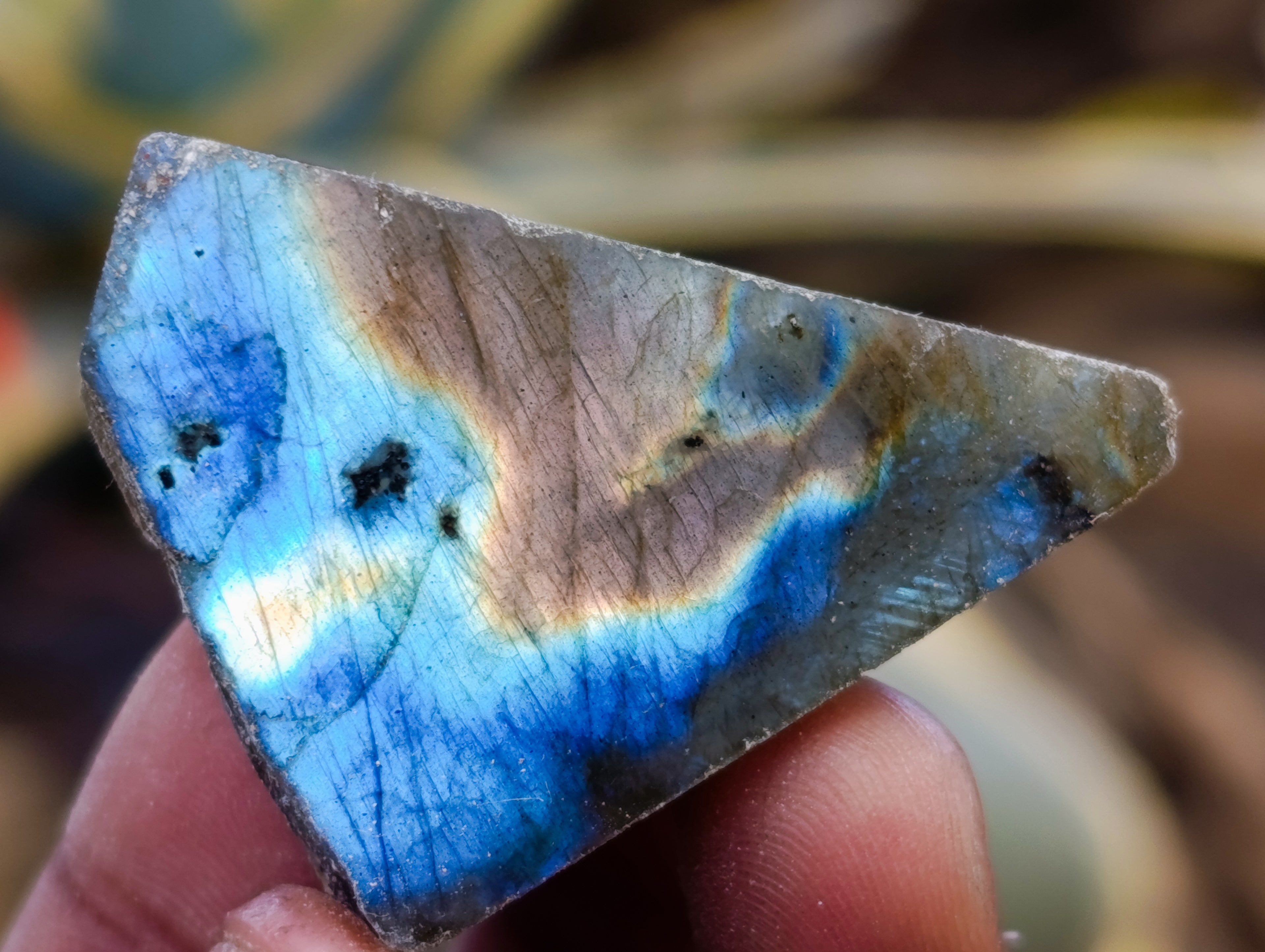 Polished On One Side Labradorite Plates x 35 From Madagascar - Toprock Gemstones and Minerals 