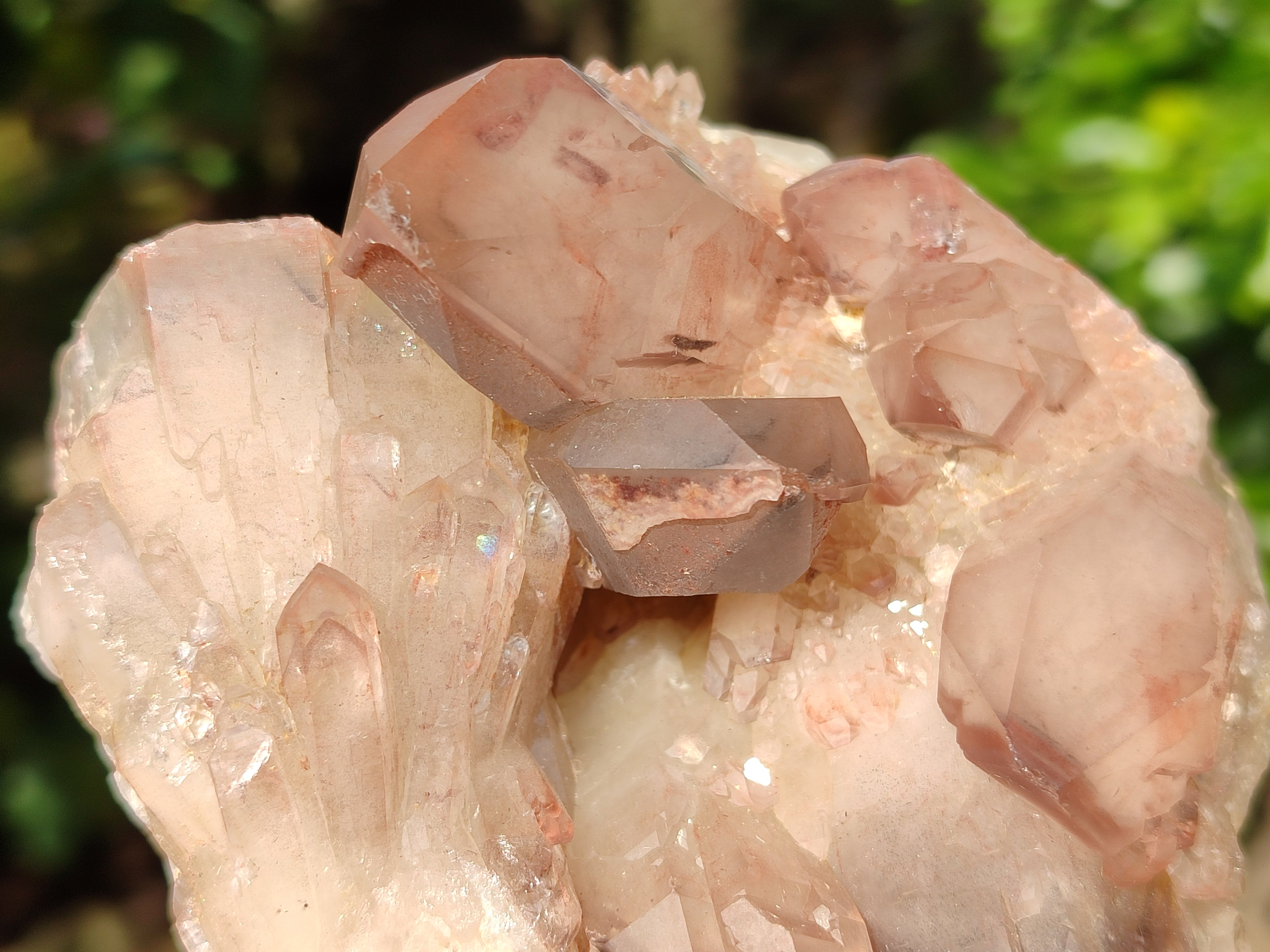 Natural Red Hematoid Quartz Clusters x 3 From Karoi, Zimbabwe - Toprock Gemstones and Minerals 