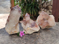 Natural Red Hematoid Quartz Clusters x 3 From Karoi, Zimbabwe - Toprock Gemstones and Minerals 