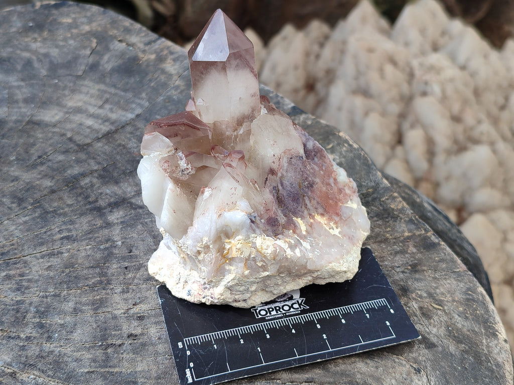 Natural Red Hematoid Quartz Clusters x 3 From Karoi, Zimbabwe - Toprock Gemstones and Minerals 