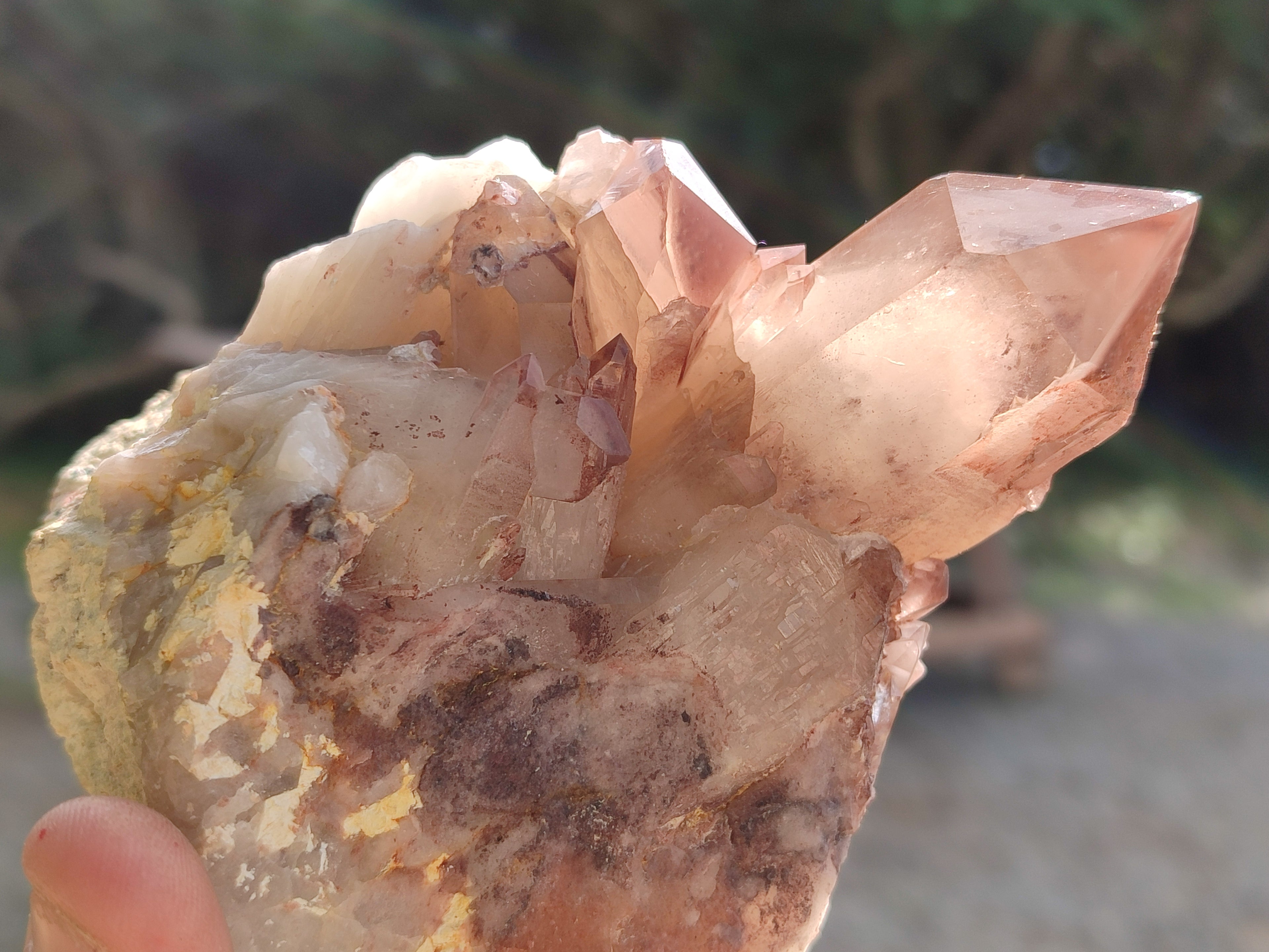 Natural Red Hematoid Quartz Clusters x 3 From Karoi, Zimbabwe - Toprock Gemstones and Minerals 