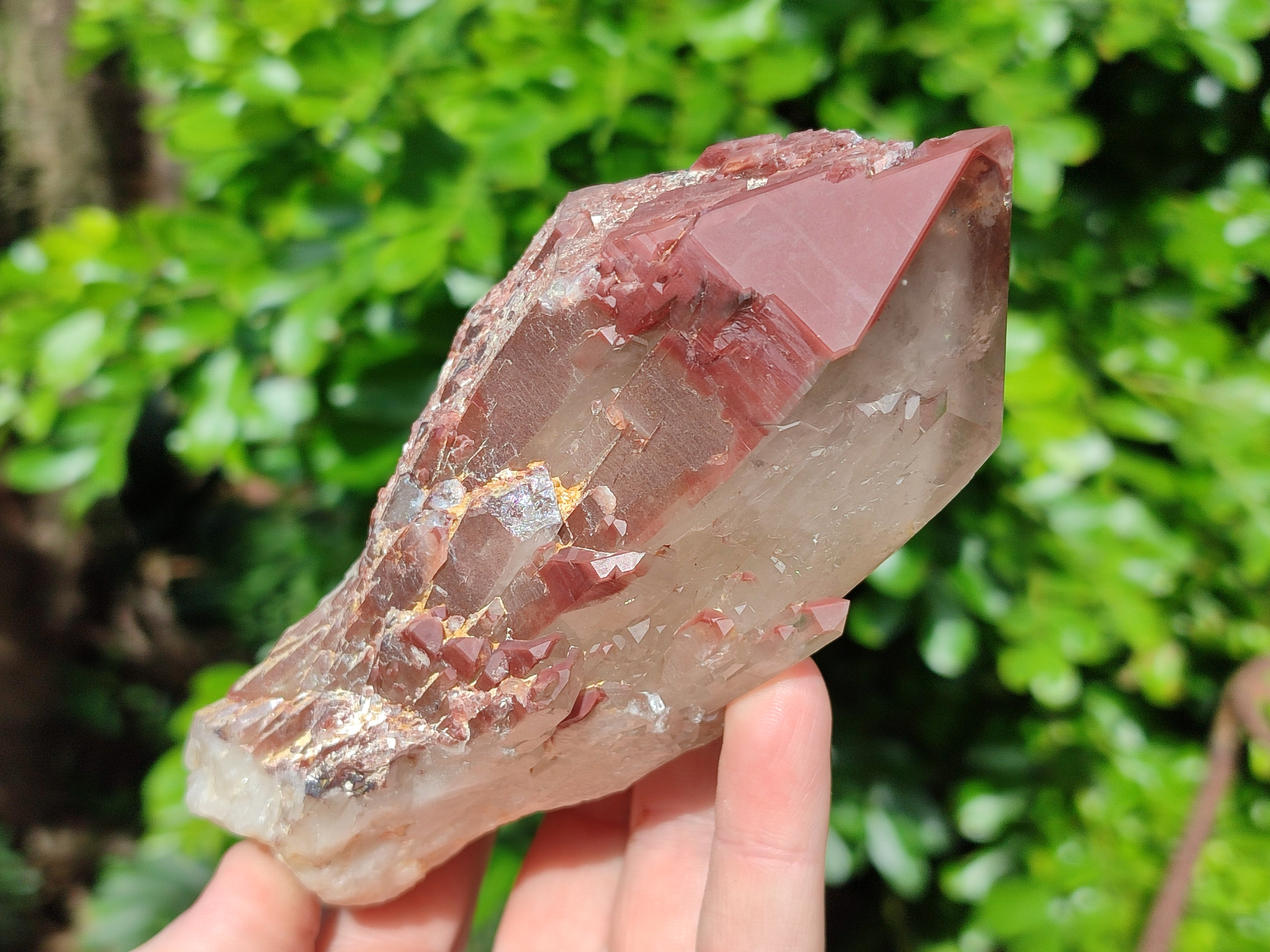 Natural Red Hematoid Quartz Clusters x 3 From Karoi, Zimbabwe - Toprock Gemstones and Minerals 
