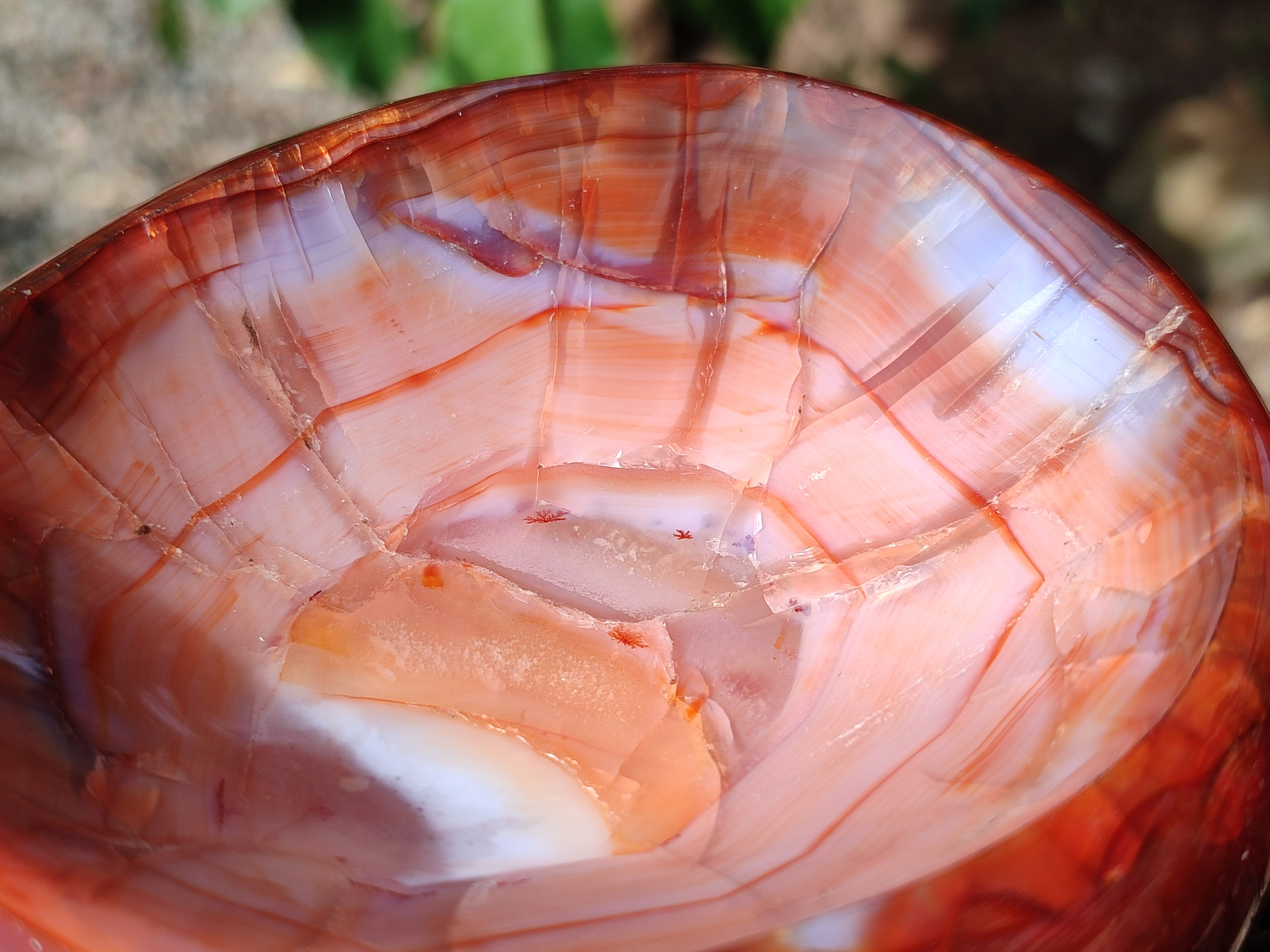 Polished Carnelian Agate Bowls x 2 From Madagascar - Toprock Gemstones and Minerals 