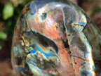 Polished Purple, Gold and Blue Flash Labradorite Standing Free Forms x 4 From Tulear, Madagascar - Toprock Gemstones and Minerals 