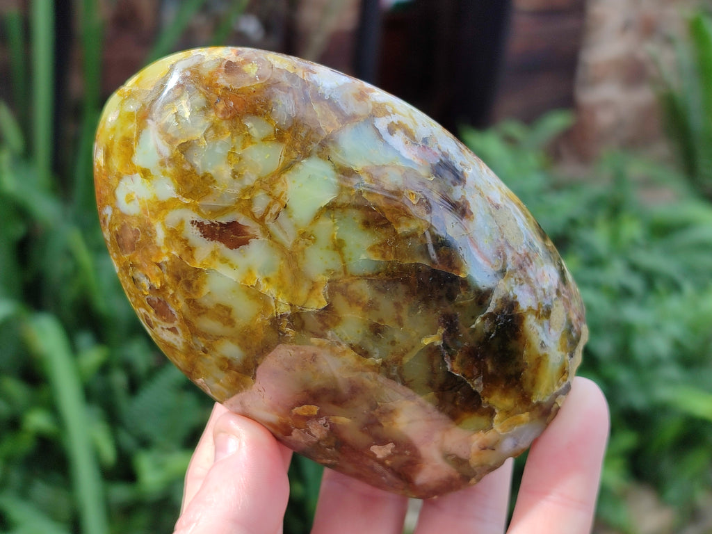 Polished Green Opal Standing Free Forms x 2 From Betroka, Madagascar - Toprock Gemstones and Minerals 